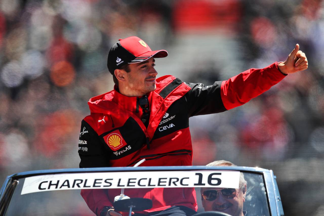 GP CANADA, Charles Leclerc (MON) Ferrari on the drivers parade.
19.06.2022. Formula 1 World Championship, Rd 9, Canadian Grand Prix, Montreal, Canada, Gara Day.
 - www.xpbimages.com, EMail: requests@xpbimages.com © Copyright: Coates / XPB Images