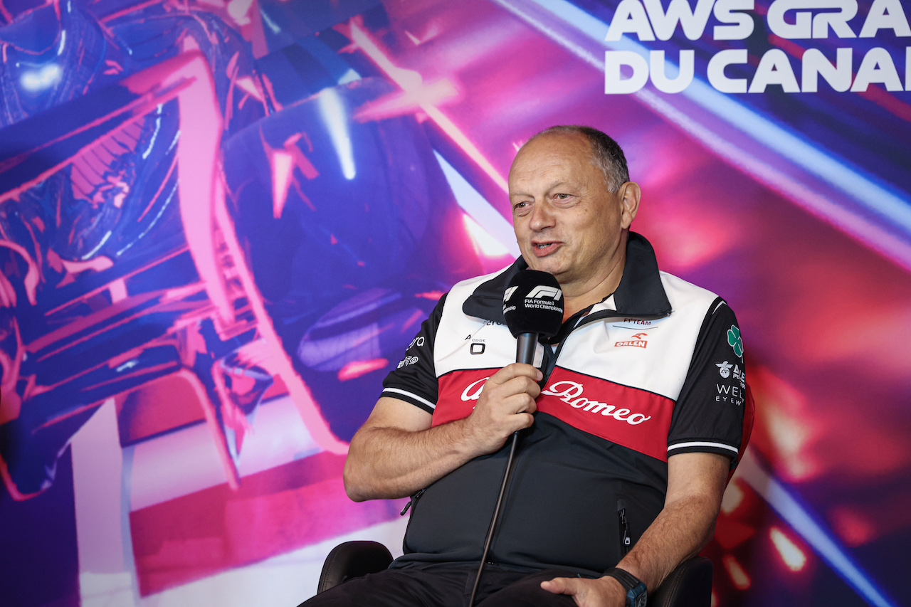 GP CANADA, Frederic Vasseur (FRA) Alfa Romeo F1 Team Team Principal in the FIA Press Conference.
18.06.2022. Formula 1 World Championship, Rd 9, Canadian Grand Prix, Montreal, Canada, Qualifiche Day.
- www.xpbimages.com, EMail: requests@xpbimages.com © Copyright: XPB Images