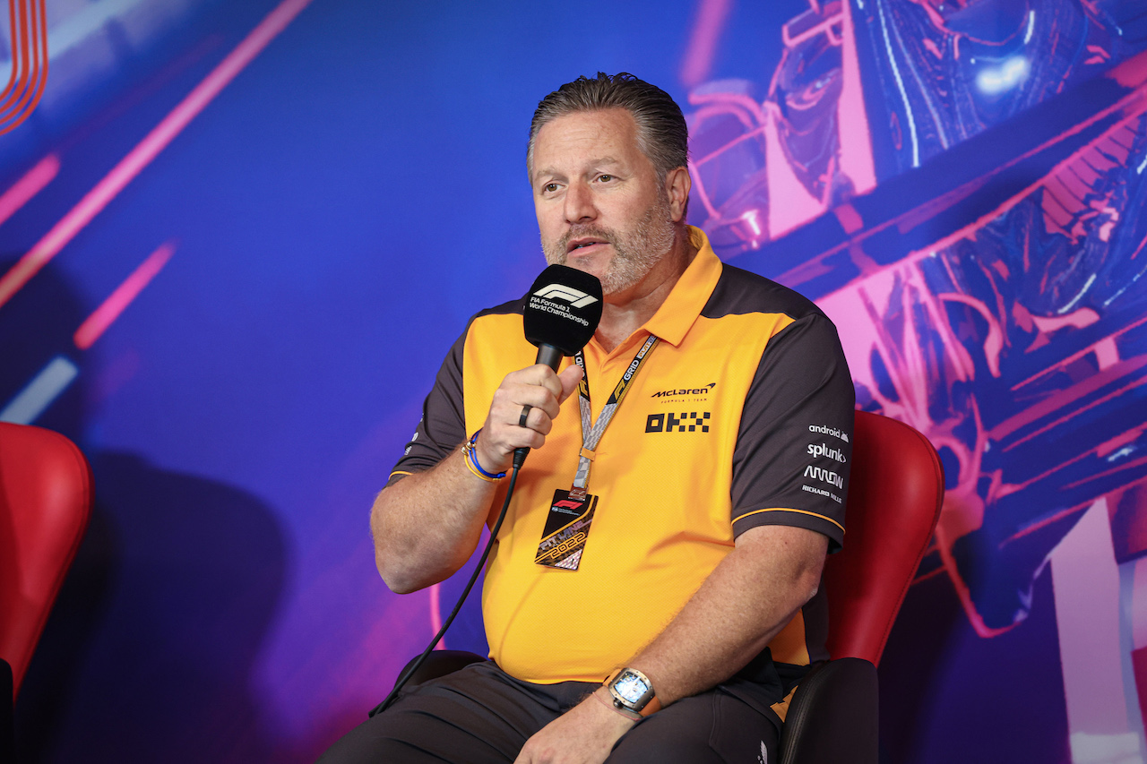 GP CANADA, Zak Brown (USA) McLaren Executive Director in the FIA Press Conference.
18.06.2022. Formula 1 World Championship, Rd 9, Canadian Grand Prix, Montreal, Canada, Qualifiche Day.
- www.xpbimages.com, EMail: requests@xpbimages.com © Copyright: XPB Images