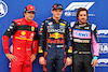 GP CANADA, Qualifiche top three in parc ferme (L to R): Carlos Sainz Jr (ESP) Ferrari, third; Max Verstappen (NLD) Red Bull Racing, pole position; Fernando Alonso (ESP) Alpine F1 Team, second.
18.06.2022. Formula 1 World Championship, Rd 9, Canadian Grand Prix, Montreal, Canada, Qualifiche Day.
- www.xpbimages.com, EMail: requests@xpbimages.com © Copyright: Batchelor / XPB Images