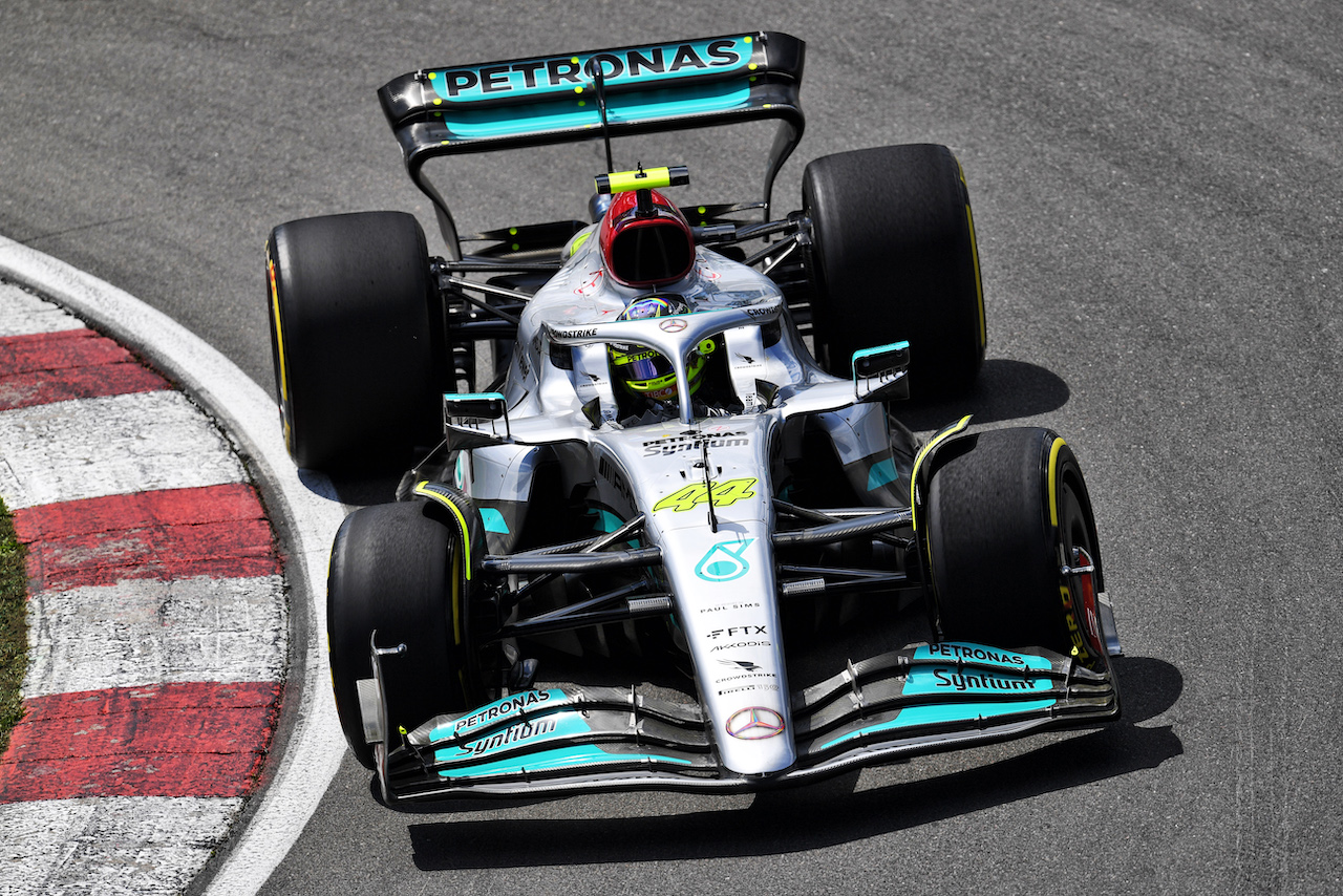 GP CANADA, Lewis Hamilton (GBR) Mercedes AMG F1 W13.
17.06.2022. Formula 1 World Championship, Rd 9, Canadian Grand Prix, Montreal, Canada, Practice Day.
- www.xpbimages.com, EMail: requests@xpbimages.com © Copyright: Price / XPB Images