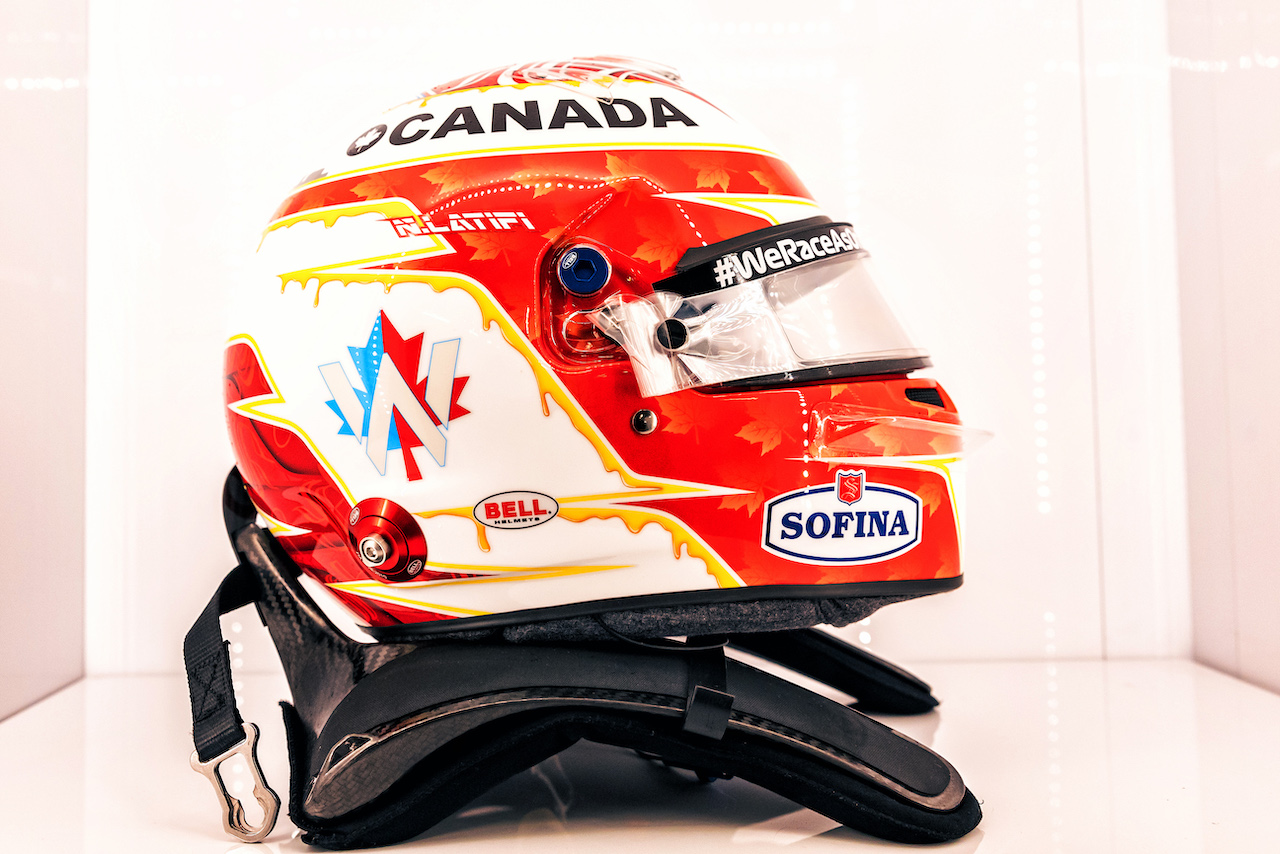 GP CANADA, The helmet of Nicholas Latifi (CDN) Williams Racing.
17.06.2022. Formula 1 World Championship, Rd 9, Canadian Grand Prix, Montreal, Canada, Practice Day.
- www.xpbimages.com, EMail: requests@xpbimages.com © Copyright: Bearne / XPB Images