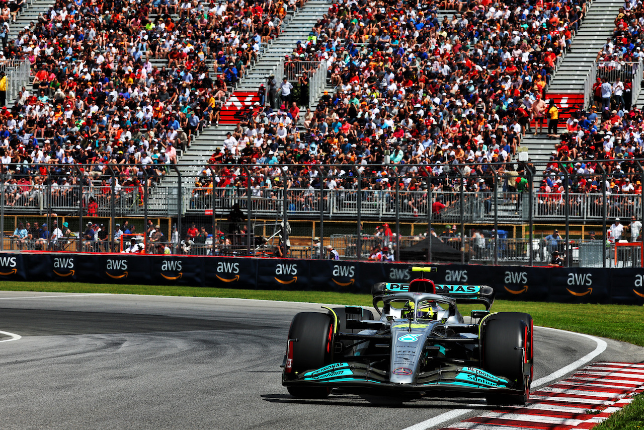 GP CANADA, Lewis Hamilton (GBR) Mercedes AMG F1 W13.
17.06.2022. Formula 1 World Championship, Rd 9, Canadian Grand Prix, Montreal, Canada, Practice Day.
- www.xpbimages.com, EMail: requests@xpbimages.com © Copyright: Batchelor / XPB Images