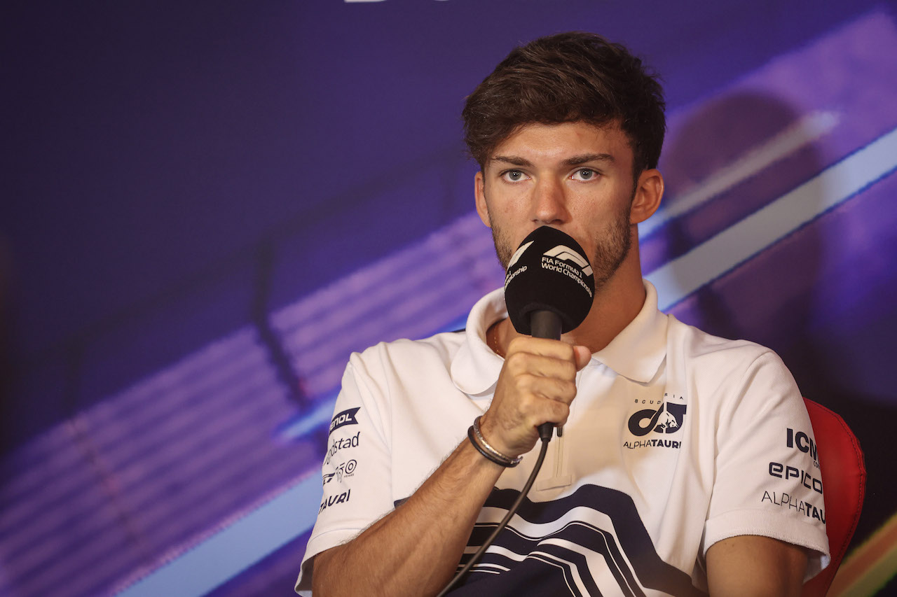 GP CANADA, Pierre Gasly (FRA) AlphaTauri in the FIA Press Conference.
17.06.2022. Formula 1 World Championship, Rd 9, Canadian Grand Prix, Montreal, Canada, Practice Day.
- www.xpbimages.com, EMail: requests@xpbimages.com © Copyright: XPB Images