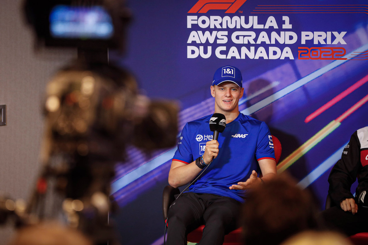 GP CANADA, Mick Schumacher (GER) Haas F1 Team in the FIA Press Conference.
17.06.2022. Formula 1 World Championship, Rd 9, Canadian Grand Prix, Montreal, Canada, Practice Day.
- www.xpbimages.com, EMail: requests@xpbimages.com © Copyright: XPB Images