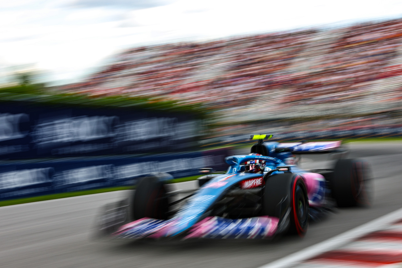 GP CANADA, Esteban Ocon (FRA), Alpine F1 Team 
17.06.2022. Formula 1 World Championship, Rd 9, Canadian Grand Prix, Montreal, Canada, Practice Day.
- www.xpbimages.com, EMail: requests@xpbimages.com ¬© Copyright: Charniaux / XPB Images