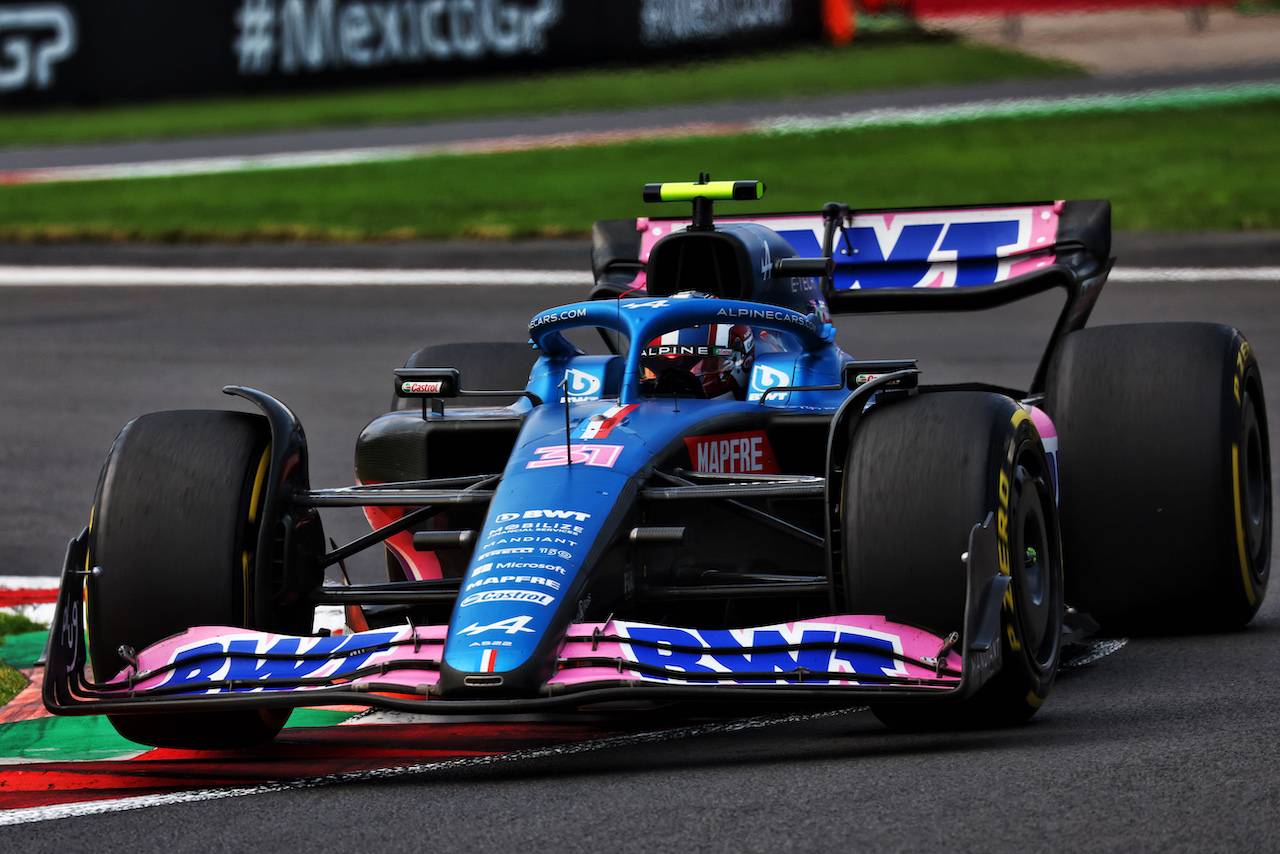 GP CITTA DEL MESSICO, Esteban Ocon (FRA) Alpine F1 Team A522.
30.10.2022. Formula 1 World Championship, Rd 20, Mexican Grand Prix, Mexico City, Mexico, Gara Day.
 - www.xpbimages.com, EMail: requests@xpbimages.com © Copyright: Coates / XPB Images