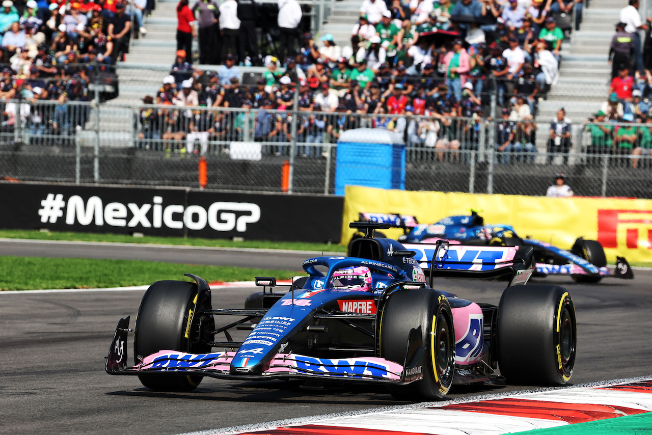 GP CITTA DEL MESSICO, Fernando Alonso (ESP) Alpine F1 Team A522.
30.10.2022. Formula 1 World Championship, Rd 20, Mexican Grand Prix, Mexico City, Mexico, Gara Day.
- www.xpbimages.com, EMail: requests@xpbimages.com © Copyright: Bearne / XPB Images