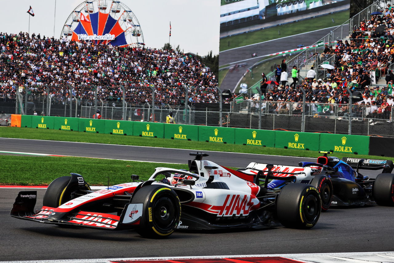 GP CITTA DEL MESSICO, Kevin Magnussen (DEN) Haas VF-22.
30.10.2022. Formula 1 World Championship, Rd 20, Mexican Grand Prix, Mexico City, Mexico, Gara Day.
- www.xpbimages.com, EMail: requests@xpbimages.com © Copyright: Bearne / XPB Images