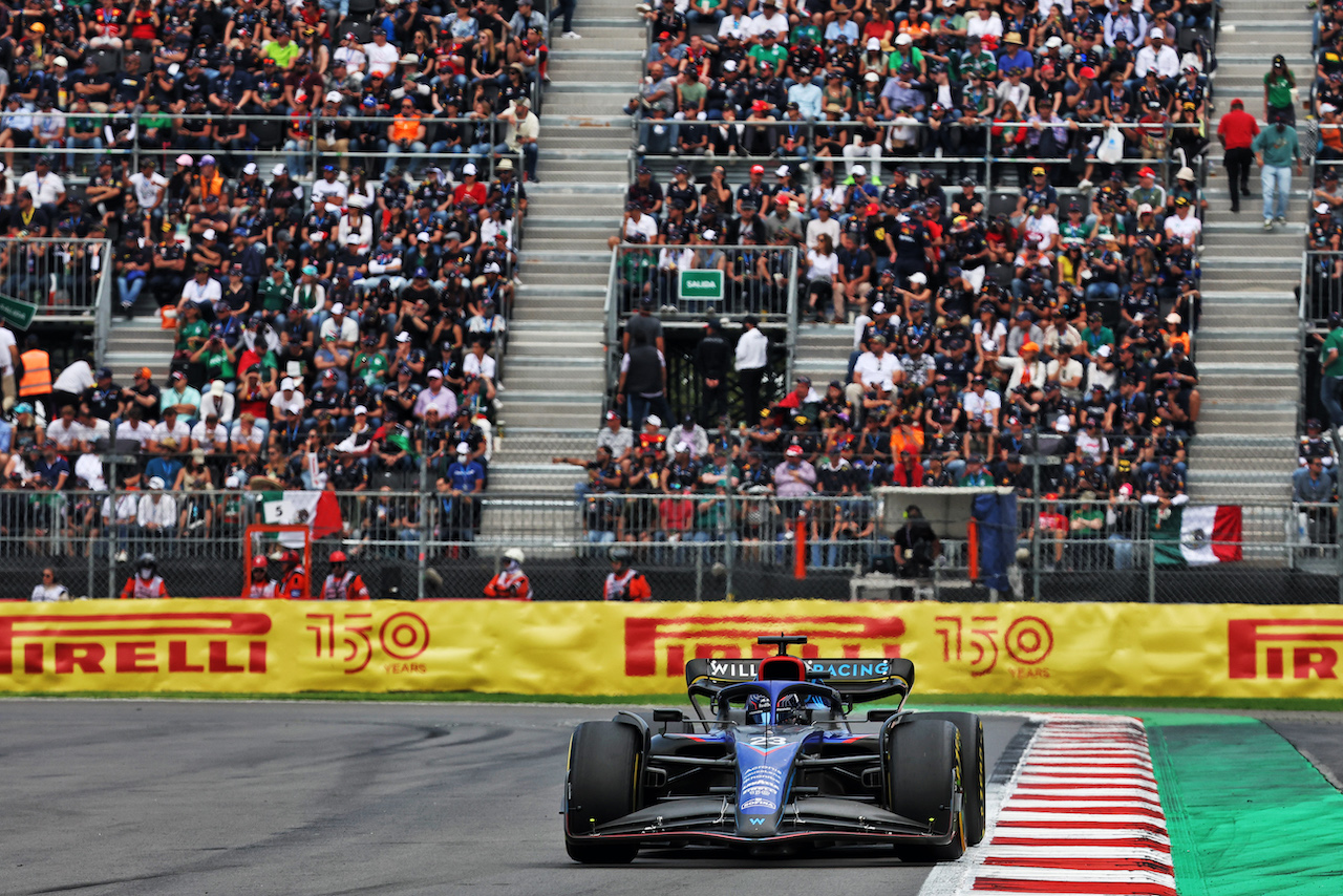 GP CITTA DEL MESSICO, Alexander Albon (THA) Williams Racing FW44.
30.10.2022. Formula 1 World Championship, Rd 20, Mexican Grand Prix, Mexico City, Mexico, Gara Day.
- www.xpbimages.com, EMail: requests@xpbimages.com © Copyright: Bearne / XPB Images