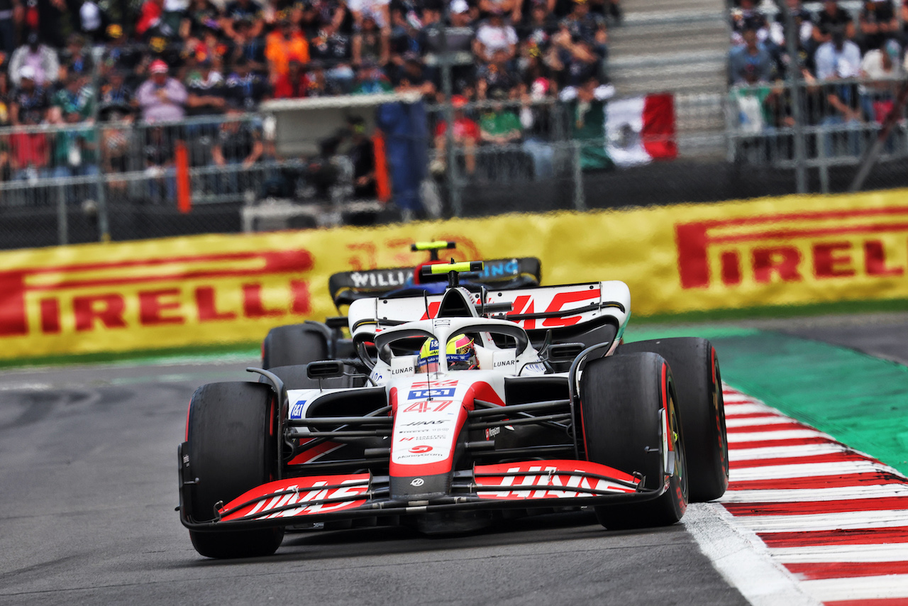 GP CITTA DEL MESSICO, Mick Schumacher (GER) Haas VF-22.
30.10.2022. Formula 1 World Championship, Rd 20, Mexican Grand Prix, Mexico City, Mexico, Gara Day.
- www.xpbimages.com, EMail: requests@xpbimages.com © Copyright: Bearne / XPB Images
