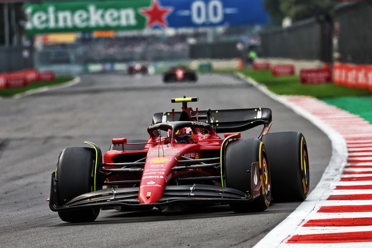 GP CITTA DEL MESSICO, Carlos Sainz Jr (ESP) Ferrari F1-75.
30.10.2022. Formula 1 World Championship, Rd 20, Mexican Grand Prix, Mexico City, Mexico, Gara Day.
 - www.xpbimages.com, EMail: requests@xpbimages.com © Copyright: Coates / XPB Images