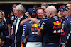 GP CITTA DEL MESSICO, Red Bull Racing celebrates a record breaking 14th GP victory in one season for Max Verstappen (NLD) Red Bull Racing e third place for Sergio Perez (MEX) Red Bull Racing.
30.10.2022. Formula 1 World Championship, Rd 20, Mexican Grand Prix, Mexico City, Mexico, Gara Day.
 - www.xpbimages.com, EMail: requests@xpbimages.com © Copyright: Coates / XPB Images