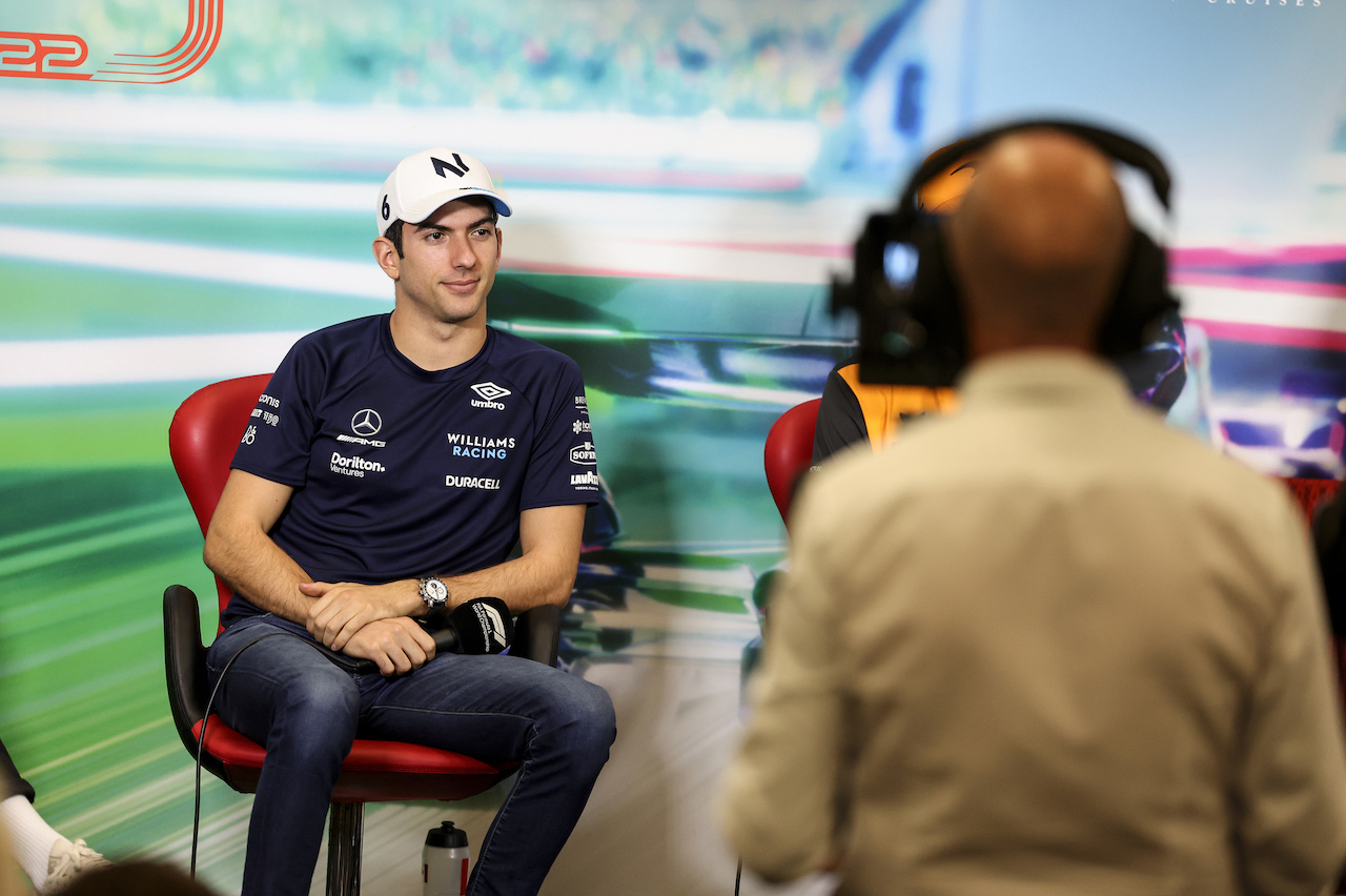 GP CITTA DEL MESSICO, Nicholas Latifi (CDN) Williams Racing , in the FIA Press Conference.
27.10.2022. Formula 1 World Championship, Rd 20, Mexican Grand Prix, Mexico City, Mexico, Preparation Day.
- www.xpbimages.com, EMail: requests@xpbimages.com © Copyright: XPB Images