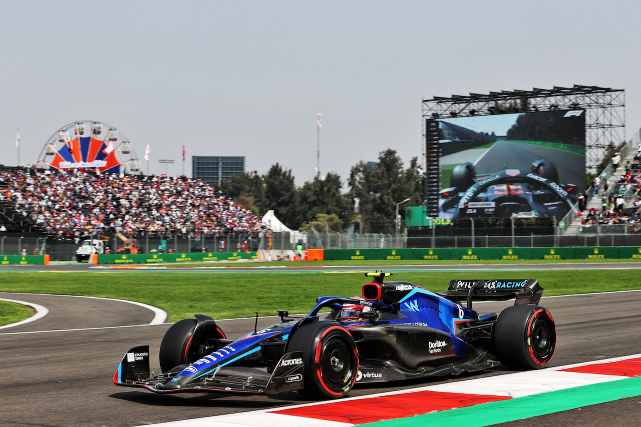 GP CITTA DEL MESSICO, Nicholas Latifi (CDN) Williams Racing FW44.
29.10.2022. Formula 1 World Championship, Rd 20, Mexican Grand Prix, Mexico City, Mexico, Qualifiche Day.
- www.xpbimages.com, EMail: requests@xpbimages.com © Copyright: Moy / XPB Images