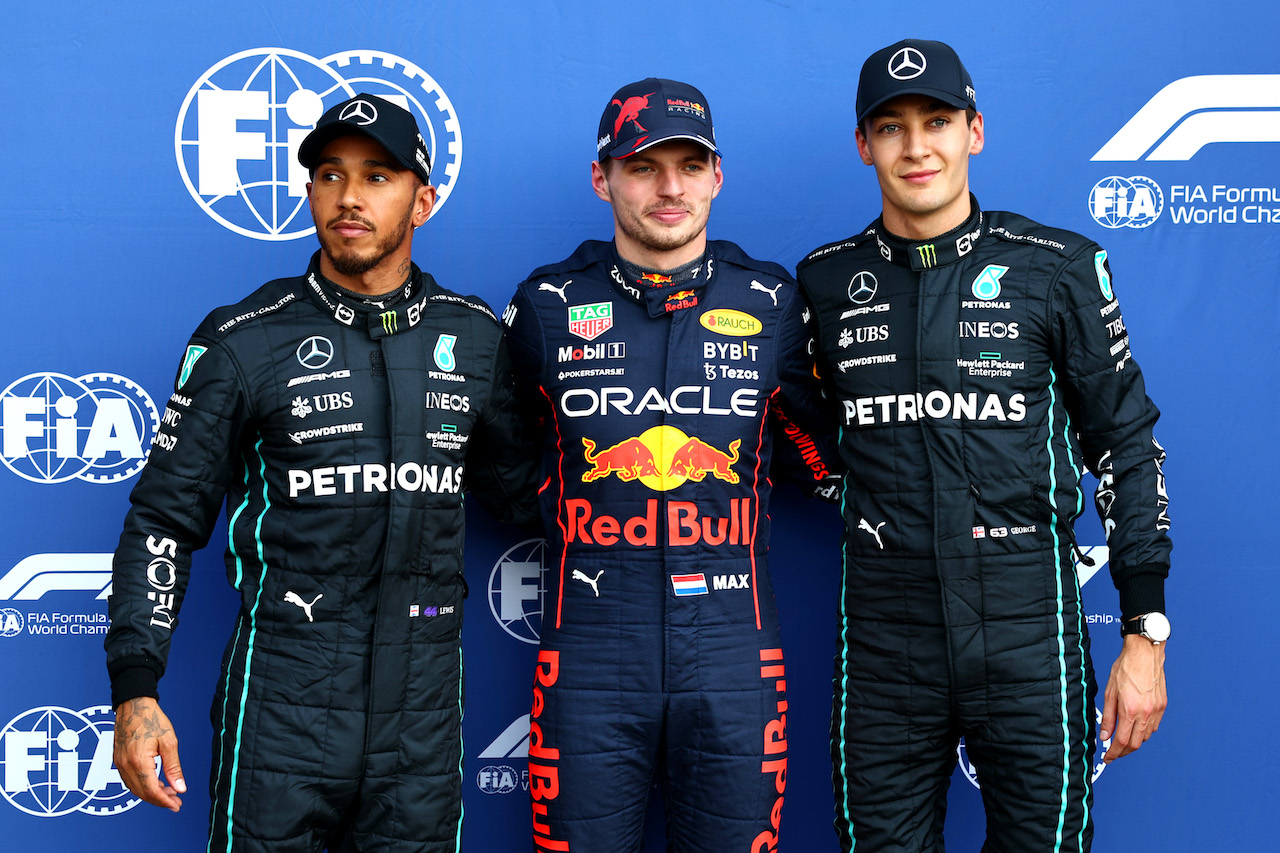 GP CITTA DEL MESSICO, Pole position for Max Verstappen (NLD) Red Bull Racing 2nd for George Russell (GBR) Mercedes AMG F1 e 3rd Lewis Hamilton (GBR) Mercedes AMG F1.
29.10.2022. Formula 1 World Championship, Rd 20, Mexican Grand Prix, Mexico City, Mexico, Qualifiche Day.
- www.xpbimages.com, EMail: requests@xpbimages.com ¬© Copyright: Batchelor / XPB Images