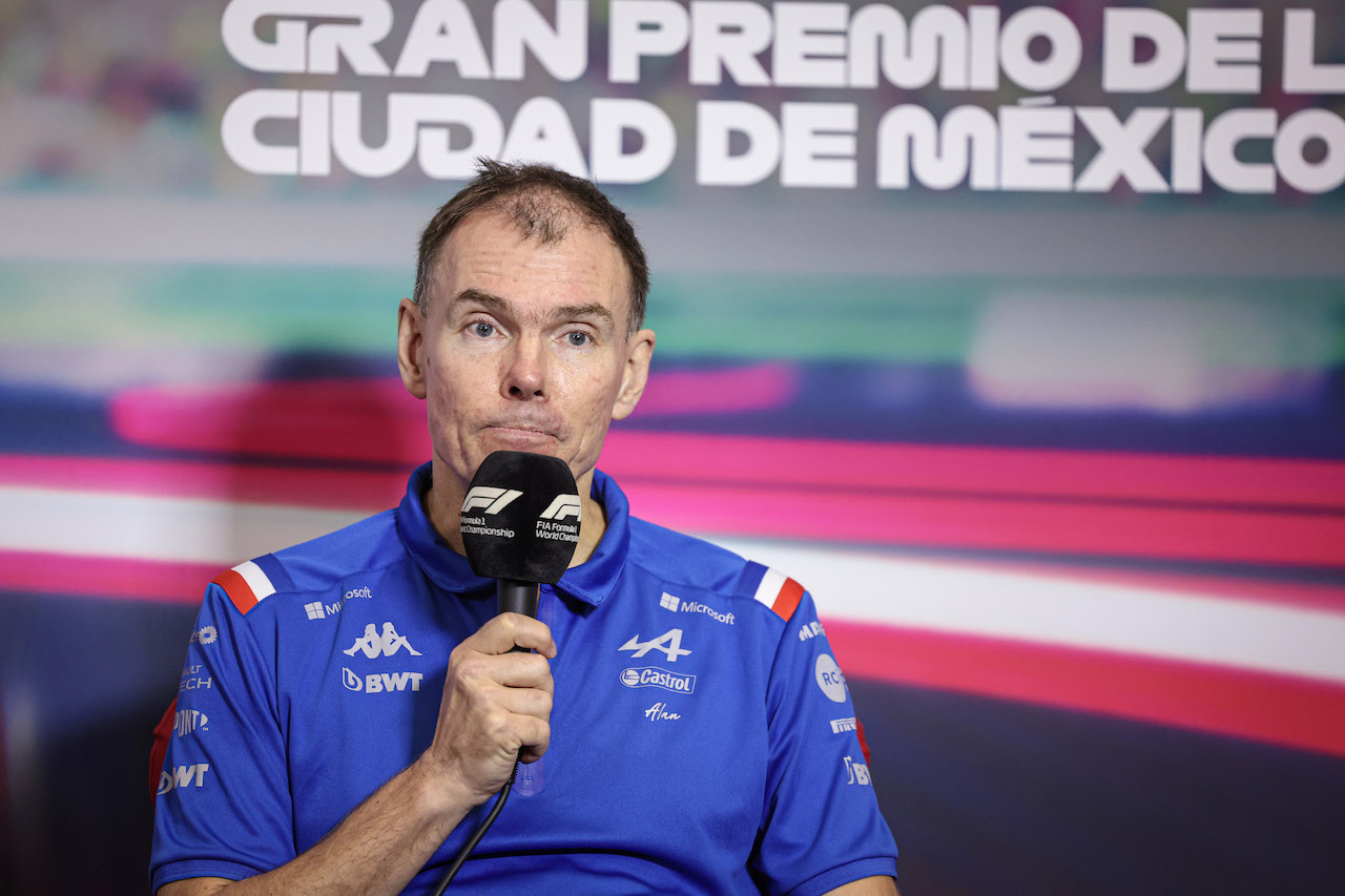 GP CITTA DEL MESSICO, Alan Permane (GBR) Alpine F1 Team Trackside Operations Director, in the FIA Press Conference.
29.10.2022. Formula 1 World Championship, Rd 20, Mexican Grand Prix, Mexico City, Mexico, Qualifiche Day.
- www.xpbimages.com, EMail: requests@xpbimages.com © Copyright: XPB Images