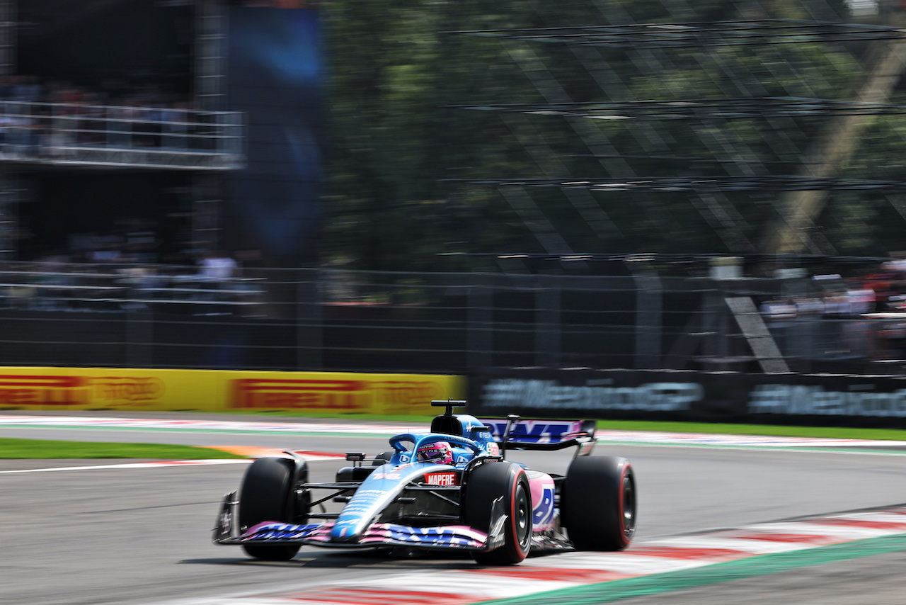 GP CITTA DEL MESSICO, Fernando Alonso (ESP) Alpine F1 Team A522.
29.10.2022. Formula 1 World Championship, Rd 20, Mexican Grand Prix, Mexico City, Mexico, Qualifiche Day.
- www.xpbimages.com, EMail: requests@xpbimages.com © Copyright: Bearne / XPB Images