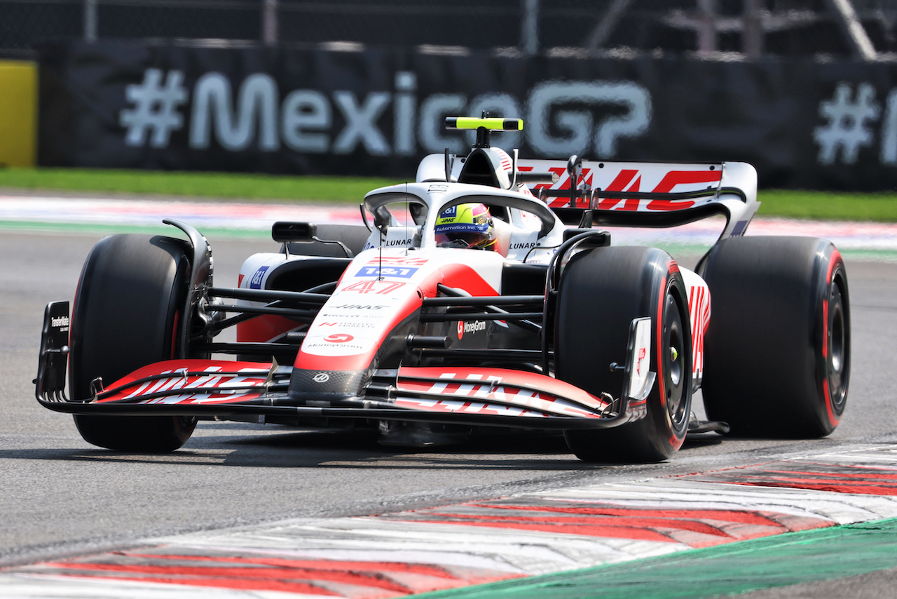 GP CITTA DEL MESSICO, Mick Schumacher (GER) Haas VF-22.
29.10.2022. Formula 1 World Championship, Rd 20, Mexican Grand Prix, Mexico City, Mexico, Qualifiche Day.
- www.xpbimages.com, EMail: requests@xpbimages.com © Copyright: Bearne / XPB Images
