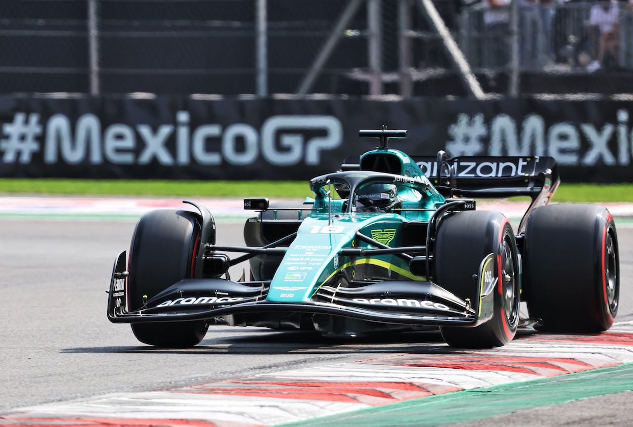 GP CITTA DEL MESSICO, Lance Stroll (CDN) Aston Martin F1 Team AMR22.
29.10.2022. Formula 1 World Championship, Rd 20, Mexican Grand Prix, Mexico City, Mexico, Qualifiche Day.
- www.xpbimages.com, EMail: requests@xpbimages.com © Copyright: Bearne / XPB Images