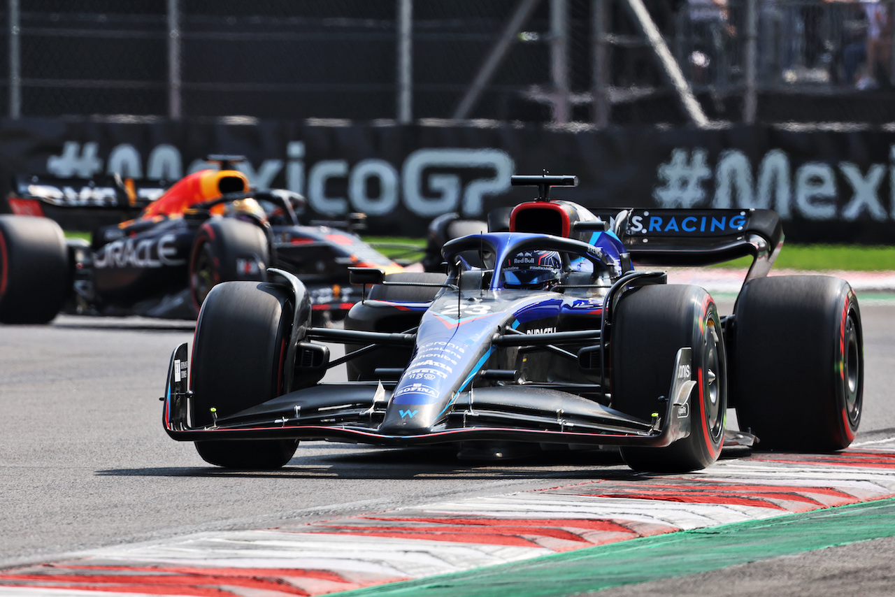 GP CITTA DEL MESSICO, Alexander Albon (THA) Williams Racing FW44.
29.10.2022. Formula 1 World Championship, Rd 20, Mexican Grand Prix, Mexico City, Mexico, Qualifiche Day.
- www.xpbimages.com, EMail: requests@xpbimages.com © Copyright: Bearne / XPB Images