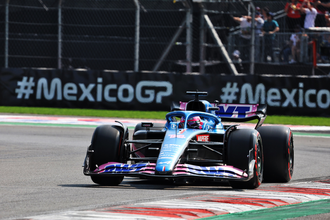 GP CITTA DEL MESSICO, Fernando Alonso (ESP) Alpine F1 Team A522.
29.10.2022. Formula 1 World Championship, Rd 20, Mexican Grand Prix, Mexico City, Mexico, Qualifiche Day.
- www.xpbimages.com, EMail: requests@xpbimages.com © Copyright: Bearne / XPB Images