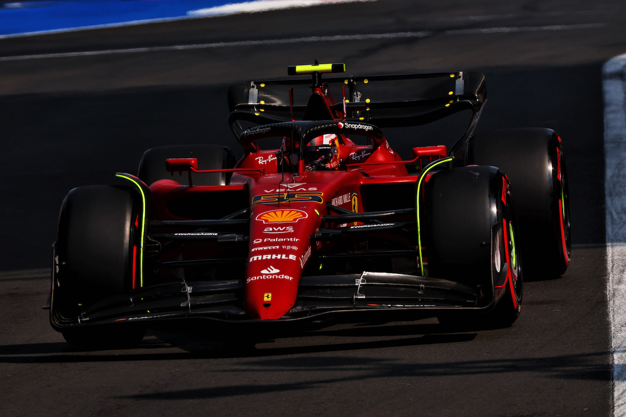 GP CITTA DEL MESSICO, Carlos Sainz Jr (ESP) Ferrari F1-75.
29.10.2022. Formula 1 World Championship, Rd 20, Mexican Grand Prix, Mexico City, Mexico, Qualifiche Day.
 - www.xpbimages.com, EMail: requests@xpbimages.com © Copyright: Coates / XPB Images