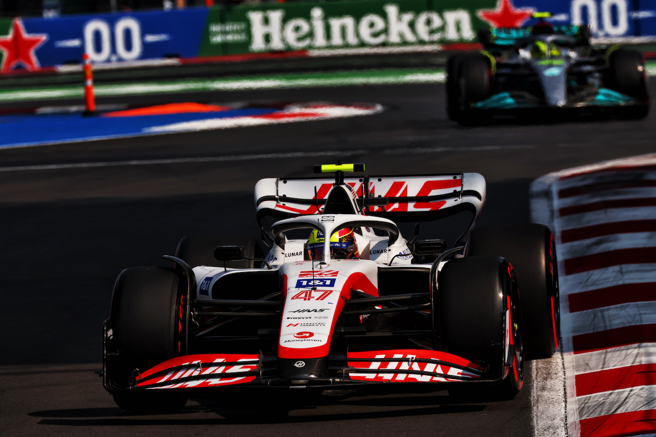 GP CITTA DEL MESSICO, Mick Schumacher (GER) Haas VF-22.
29.10.2022. Formula 1 World Championship, Rd 20, Mexican Grand Prix, Mexico City, Mexico, Qualifiche Day.
 - www.xpbimages.com, EMail: requests@xpbimages.com © Copyright: Coates / XPB Images