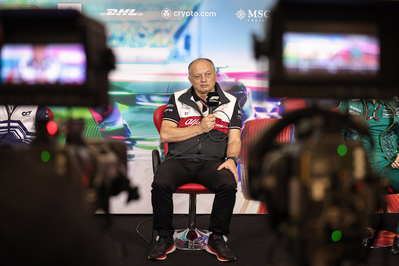 GP CITTA DEL MESSICO, Frederic Vasseur (FRA) Alfa Romeo F1 Team Team Principal, in the FIA Press Conference.
29.10.2022. Formula 1 World Championship, Rd 20, Mexican Grand Prix, Mexico City, Mexico, Qualifiche Day.
- www.xpbimages.com, EMail: requests@xpbimages.com © Copyright: XPB Images