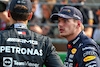 GP CITTA DEL MESSICO, (L to R): George Russell (GBR) Mercedes AMG F1 with pole sitter Max Verstappen (NLD) Red Bull Racing in qualifying parc ferme. 
29.10.2022. Formula 1 World Championship, Rd 20, Mexican Grand Prix, Mexico City, Mexico, Qualifiche Day.
 - www.xpbimages.com, EMail: requests@xpbimages.com © Copyright: Coates / XPB Images