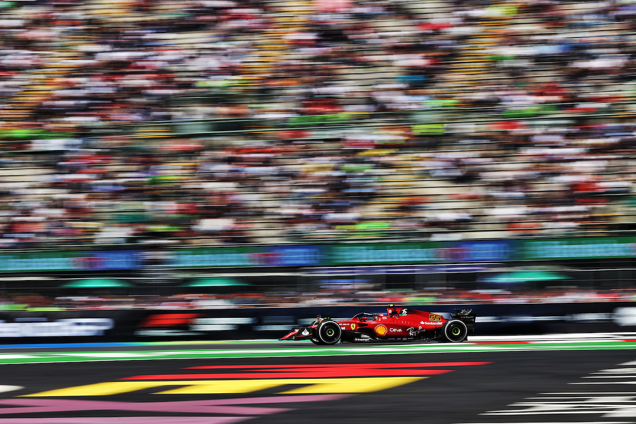 GP CITTA DEL MESSICO, Carlos Sainz Jr (ESP) Ferrari F1-75.
28.10.2022. Formula 1 World Championship, Rd 20, Mexican Grand Prix, Mexico City, Mexico, Practice Day.
- www.xpbimages.com, EMail: requests@xpbimages.com © Copyright: Moy / XPB Images