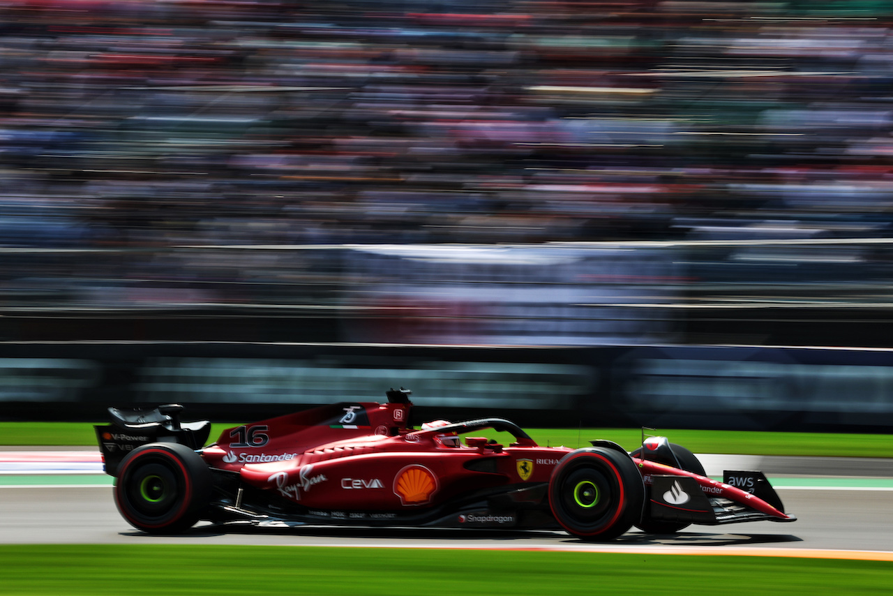 GP CITTA DEL MESSICO, Charles Leclerc (MON) Ferrari F1-75.
28.10.2022. Formula 1 World Championship, Rd 20, Mexican Grand Prix, Mexico City, Mexico, Practice Day.
 - www.xpbimages.com, EMail: requests@xpbimages.com © Copyright: Coates / XPB Images