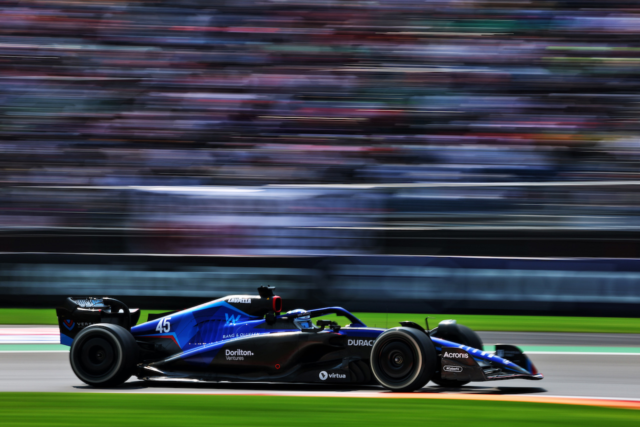 GP CITTA DEL MESSICO, Logan Sargeant (USA) Williams Racing FW44 Academy Driver.
28.10.2022. Formula 1 World Championship, Rd 20, Mexican Grand Prix, Mexico City, Mexico, Practice Day.
 - www.xpbimages.com, EMail: requests@xpbimages.com © Copyright: Coates / XPB Images