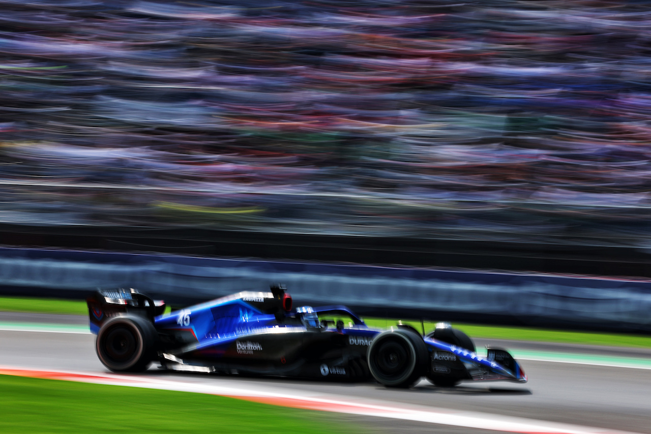 GP CITTA DEL MESSICO, Logan Sargeant (USA) Williams Racing FW44 Academy Driver.
28.10.2022. Formula 1 World Championship, Rd 20, Mexican Grand Prix, Mexico City, Mexico, Practice Day.
 - www.xpbimages.com, EMail: requests@xpbimages.com © Copyright: Coates / XPB Images