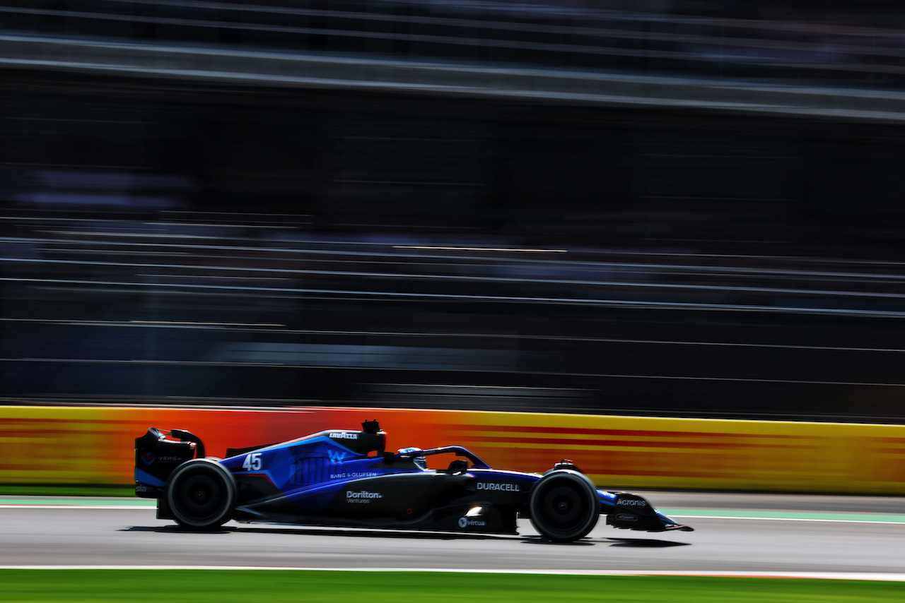 GP CITTA DEL MESSICO, Logan Sargeant (USA) Williams Racing FW44 Academy Driver.
28.10.2022. Formula 1 World Championship, Rd 20, Mexican Grand Prix, Mexico City, Mexico, Practice Day.
 - www.xpbimages.com, EMail: requests@xpbimages.com © Copyright: Coates / XPB Images