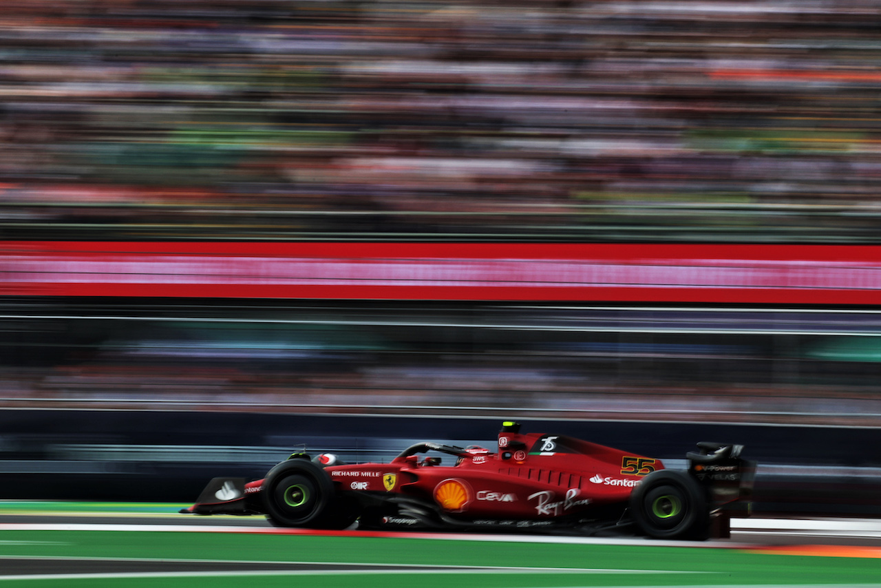 GP CITTA DEL MESSICO, Carlos Sainz Jr (ESP) Ferrari F1-75.
28.10.2022. Formula 1 World Championship, Rd 20, Mexican Grand Prix, Mexico City, Mexico, Practice Day.
- www.xpbimages.com, EMail: requests@xpbimages.com © Copyright: Bearne / XPB Images