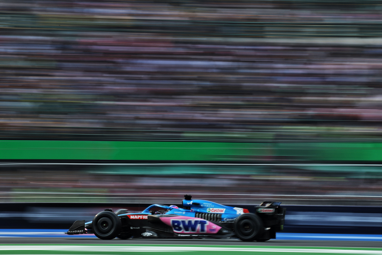 GP CITTA DEL MESSICO, Fernando Alonso (ESP) Alpine F1 Team A522.
28.10.2022. Formula 1 World Championship, Rd 20, Mexican Grand Prix, Mexico City, Mexico, Practice Day.
- www.xpbimages.com, EMail: requests@xpbimages.com © Copyright: Bearne / XPB Images