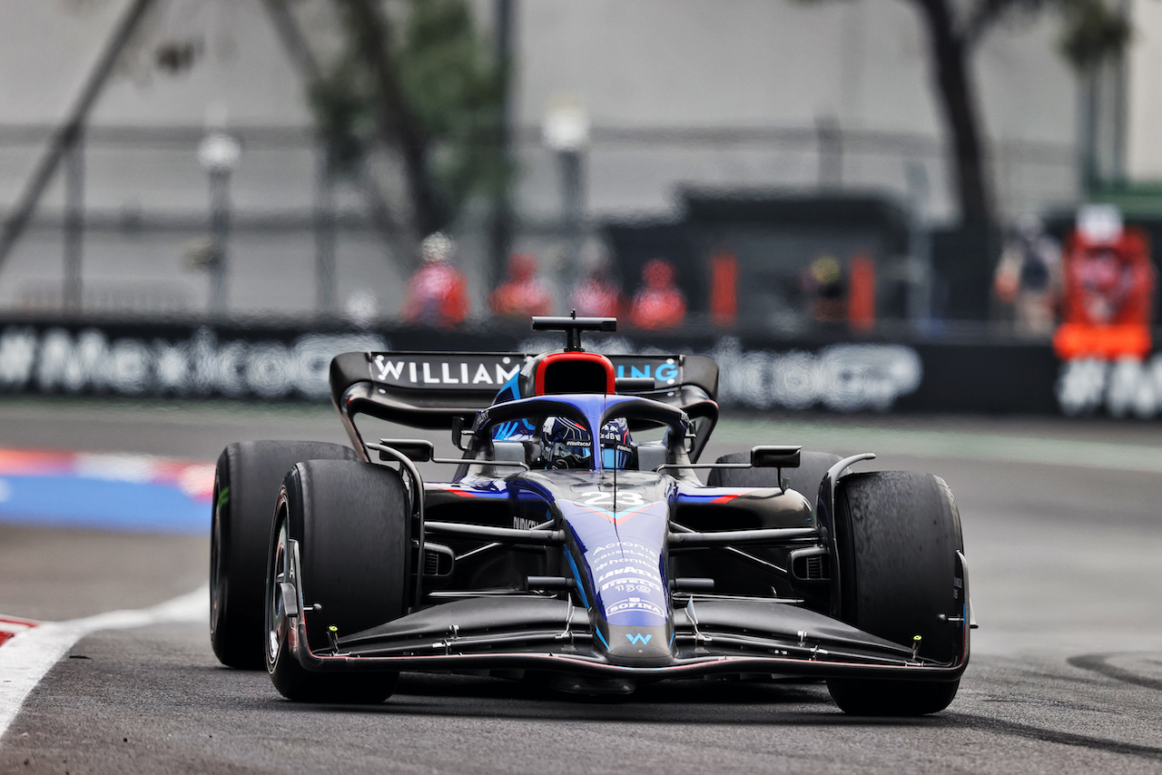 GP CITTA DEL MESSICO, Alexander Albon (THA) Williams Racing FW44.
28.10.2022. Formula 1 World Championship, Rd 20, Mexican Grand Prix, Mexico City, Mexico, Practice Day.
- www.xpbimages.com, EMail: requests@xpbimages.com © Copyright: Moy / XPB Images
