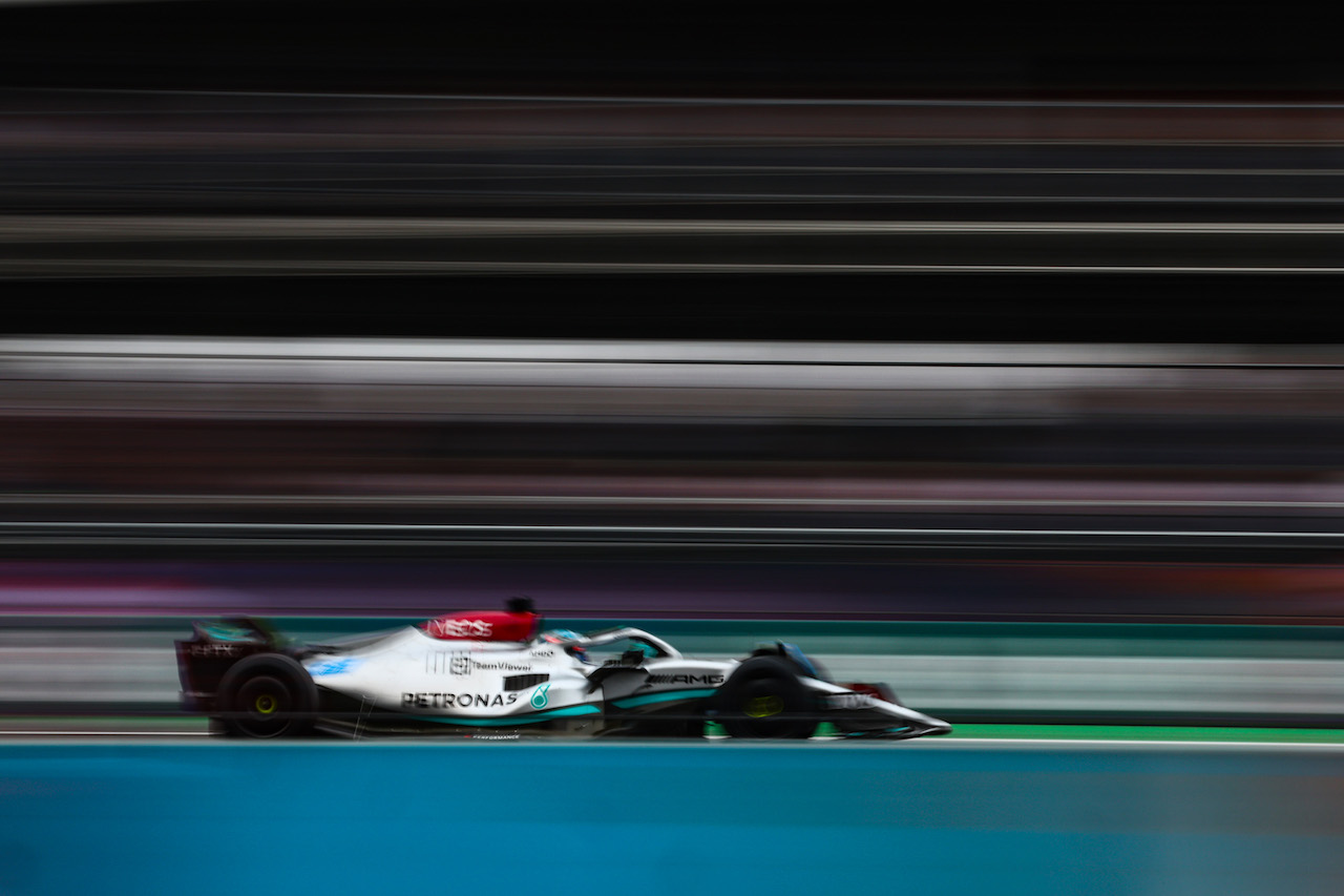 GP CITTA DEL MESSICO, George Russell (GBR), Mercedes AMG F1 
28.10.2022. Formula 1 World Championship, Rd 20, Mexican Grand Prix, Mexico City, Mexico, Practice Day.
- www.xpbimages.com, EMail: requests@xpbimages.com ¬© Copyright: Charniaux / XPB Images