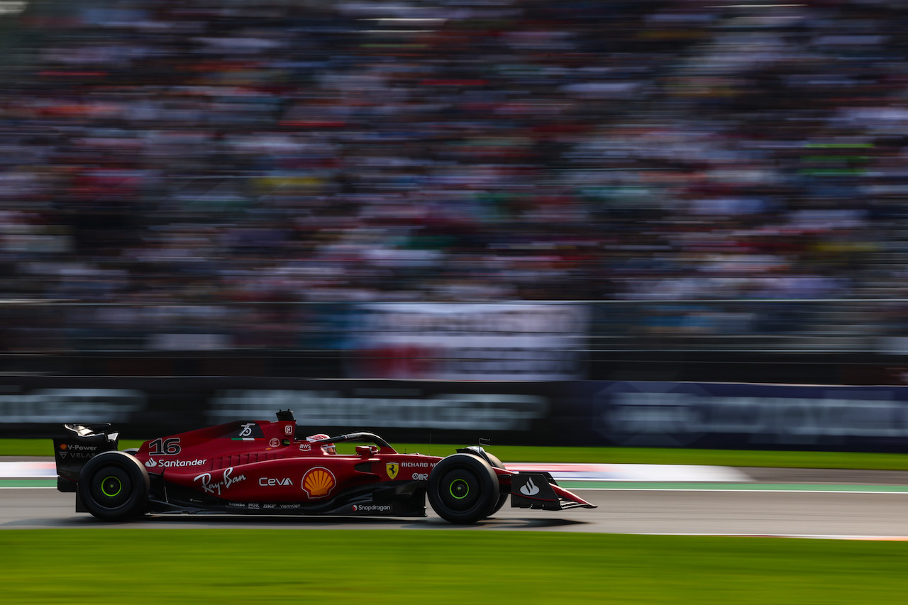 GP CITTA DEL MESSICO, Charles Leclerc (FRA), Ferrari 
28.10.2022. Formula 1 World Championship, Rd 20, Mexican Grand Prix, Mexico City, Mexico, Practice Day.
- www.xpbimages.com, EMail: requests@xpbimages.com © Copyright: Charniaux / XPB Images