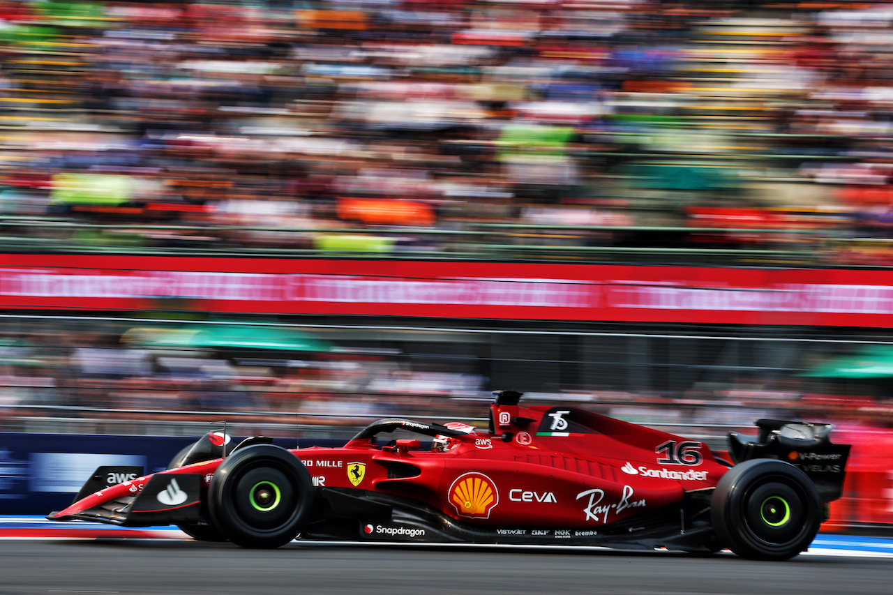 GP CITTA DEL MESSICO, Charles Leclerc (MON) Ferrari F1-75.
28.10.2022. Formula 1 World Championship, Rd 20, Mexican Grand Prix, Mexico City, Mexico, Practice Day.
 - www.xpbimages.com, EMail: requests@xpbimages.com © Copyright: Coates / XPB Images