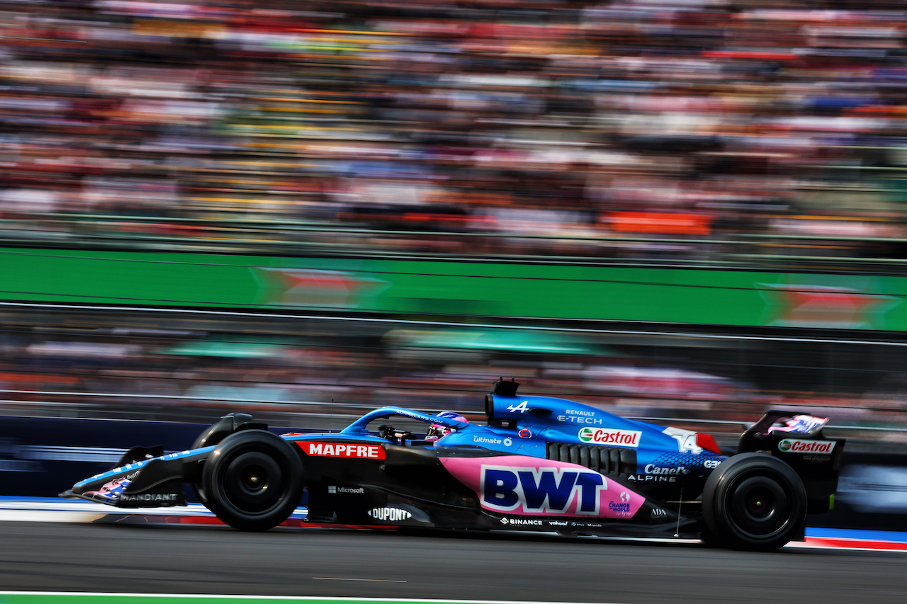 GP CITTA DEL MESSICO, Fernando Alonso (ESP) Alpine F1 Team A522.
28.10.2022. Formula 1 World Championship, Rd 20, Mexican Grand Prix, Mexico City, Mexico, Practice Day.
 - www.xpbimages.com, EMail: requests@xpbimages.com © Copyright: Coates / XPB Images
