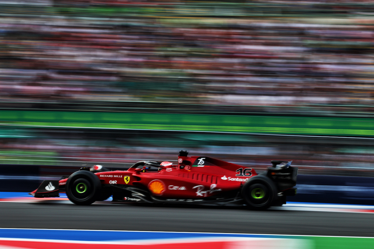 GP CITTA DEL MESSICO, Charles Leclerc (MON) Ferrari F1-75.
28.10.2022. Formula 1 World Championship, Rd 20, Mexican Grand Prix, Mexico City, Mexico, Practice Day.
 - www.xpbimages.com, EMail: requests@xpbimages.com © Copyright: Coates / XPB Images