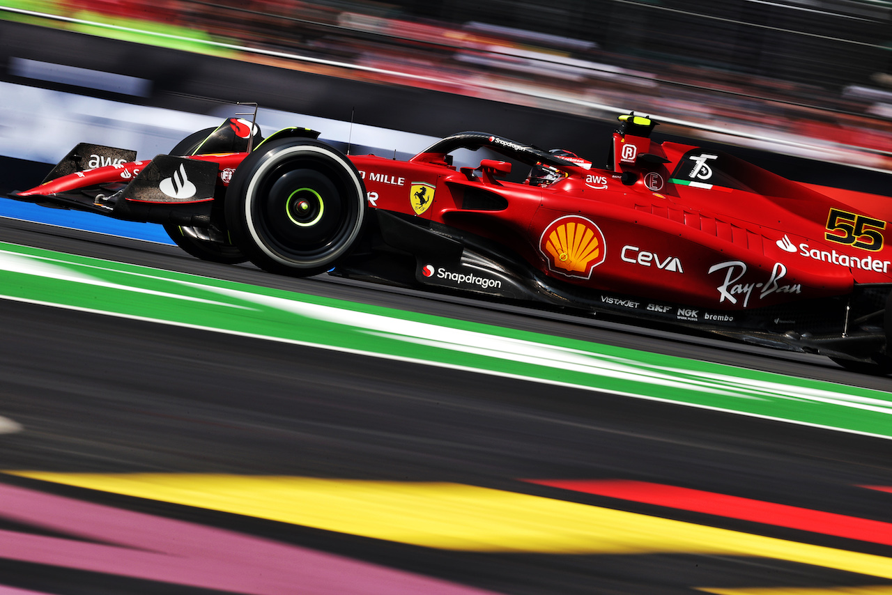 GP CITTA DEL MESSICO, Carlos Sainz Jr (ESP) Ferrari F1-75.
28.10.2022. Formula 1 World Championship, Rd 20, Mexican Grand Prix, Mexico City, Mexico, Practice Day.
- www.xpbimages.com, EMail: requests@xpbimages.com © Copyright: Moy / XPB Images
