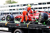 GP CITTA DEL MESSICO, The damaged Ferrari F1-75 of Charles Leclerc (MON) Ferrari is recovered back to the pits on the back of a truck in the second practice session.
28.10.2022. Formula 1 World Championship, Rd 20, Mexican Grand Prix, Mexico City, Mexico, Practice Day.
- www.xpbimages.com, EMail: requests@xpbimages.com © Copyright: Batchelor / XPB Images