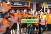 GP EMILIA ROMAGNA, Lando Norris (GBR) McLaren MCL36 celebrates 3rd place with his team. 24.04.2022. Formula 1 World Championship, Rd 4, Emilia Romagna Grand Prix, Imola, Italy, Gara Day.
- www.xpbimages.com, EMail: requests@xpbimages.com © Copyright: Coates / XPB Images