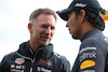 GP EMILIA ROMAGNA, Christian Horner (GBR) Red Bull Racing Team Principal with Sergio Perez (MEX) Red Bull Racing. 
24.04.2022. Formula 1 World Championship, Rd 4, Emilia Romagna Grand Prix, Imola, Italy, Gara Day.
- www.xpbimages.com, EMail: requests@xpbimages.com © Copyright: Coates / XPB Images