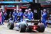 GP EMILIA ROMAGNA, Fernando Alonso (ESP) Alpine F1 Team A522 retired from the race in the pits.
24.04.2022. Formula 1 World Championship, Rd 4, Emilia Romagna Grand Prix, Imola, Italy, Gara Day.
- www.xpbimages.com, EMail: requests@xpbimages.com © Copyright: XPB Images
