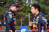 GP EMILIA ROMAGNA, Max Verstappen (NLD) Red Bull Racing RB18 e Sergio Perez (MEX) Red Bull Racing RB18.
23.04.2022. Formula 1 World Championship, Rd 4, Emilia Romagna Grand Prix, Imola, Italy, Sprint Day.
- www.xpbimages.com, EMail: requests@xpbimages.com ¬© Copyright: Batchelor / XPB Images