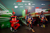 GP EMILIA ROMAGNA, (L to R): Charles Leclerc (MON) Ferrari; Max Verstappen (NLD) Red Bull Racing; e Sebastian Vettel (GER) Aston Martin F1 Team, in the FIA Press Conference.
23.04.2022. Formula 1 World Championship, Rd 4, Emilia Romagna Grand Prix, Imola, Italy, Sprint Day.
- www.xpbimages.com, EMail: requests@xpbimages.com © Copyright: XPB Images